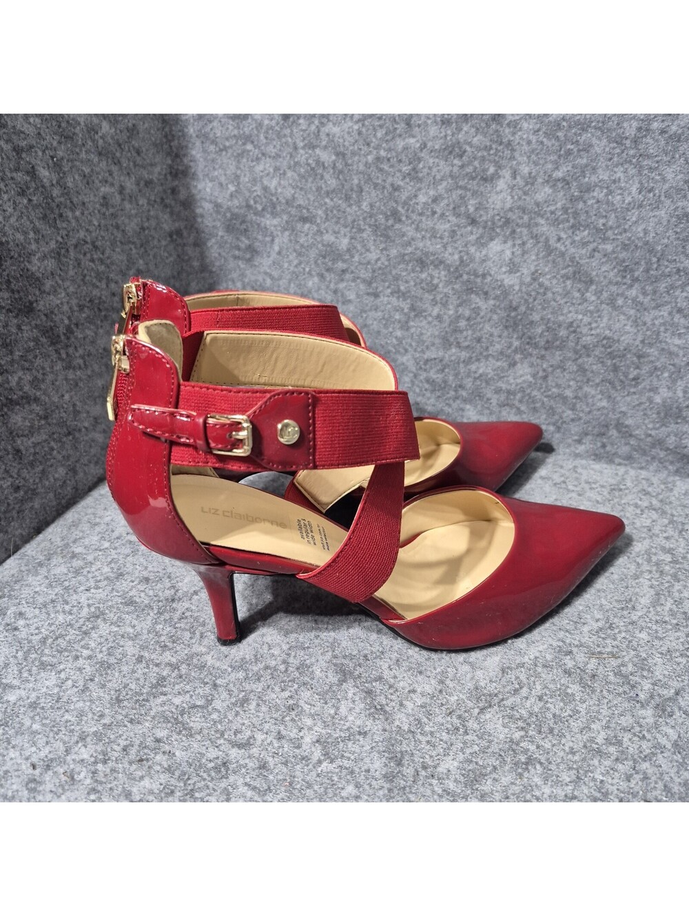 Liz Claiborne Keegan Stiletto Heels Size 9M Red  Pumps - Picture 5 of 15